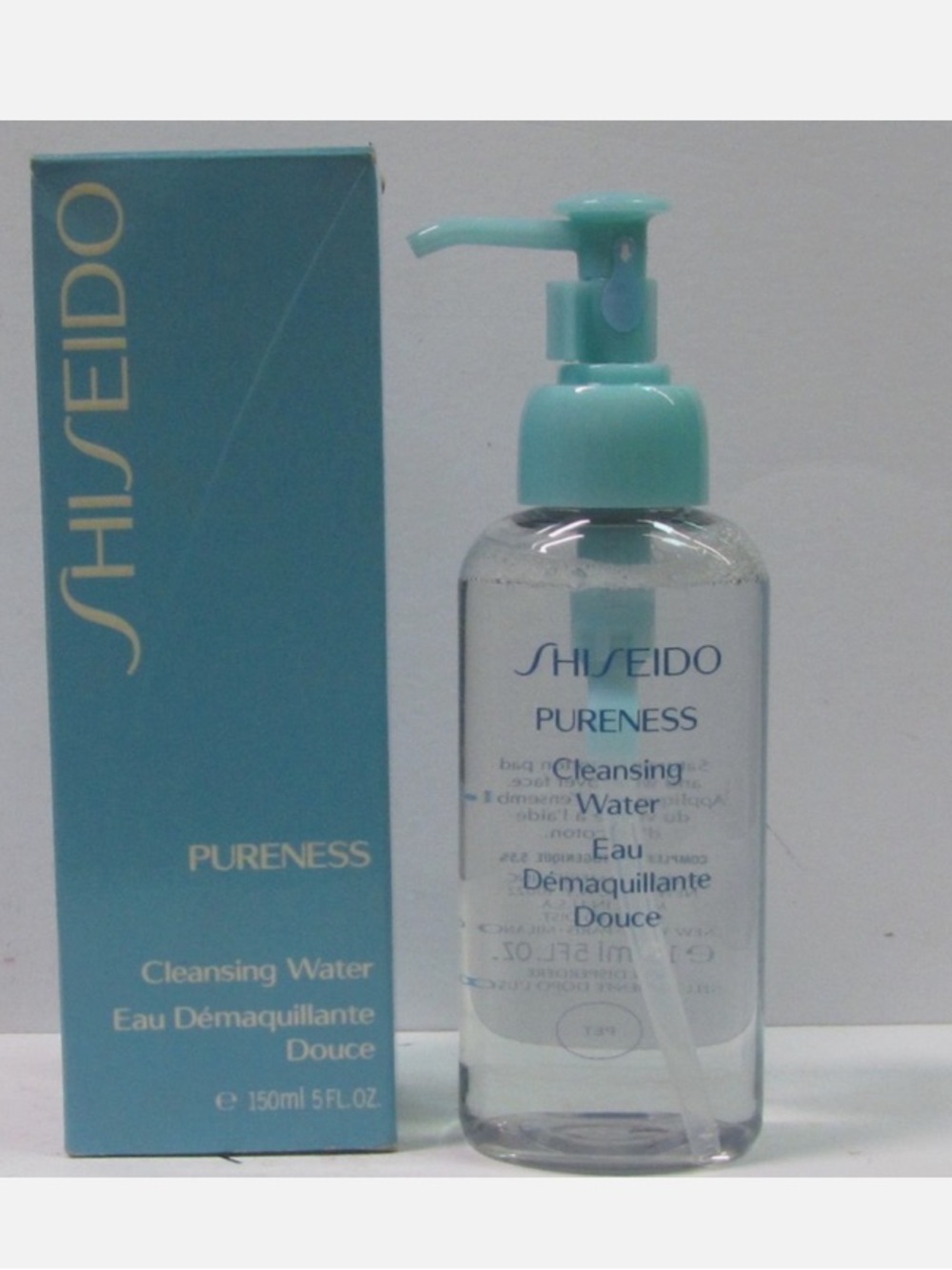 Shiseido Pureness Cleansing Water - Aqua Blue Pump Bottle